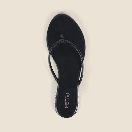 Women Black Casual Slippers