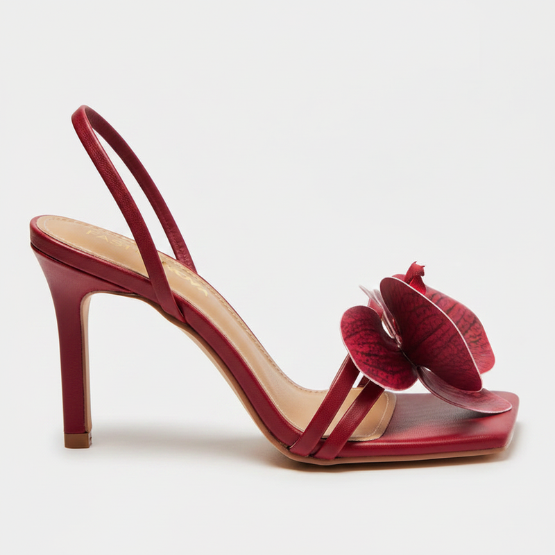 Burgundy Orchid Heel - Side Profile