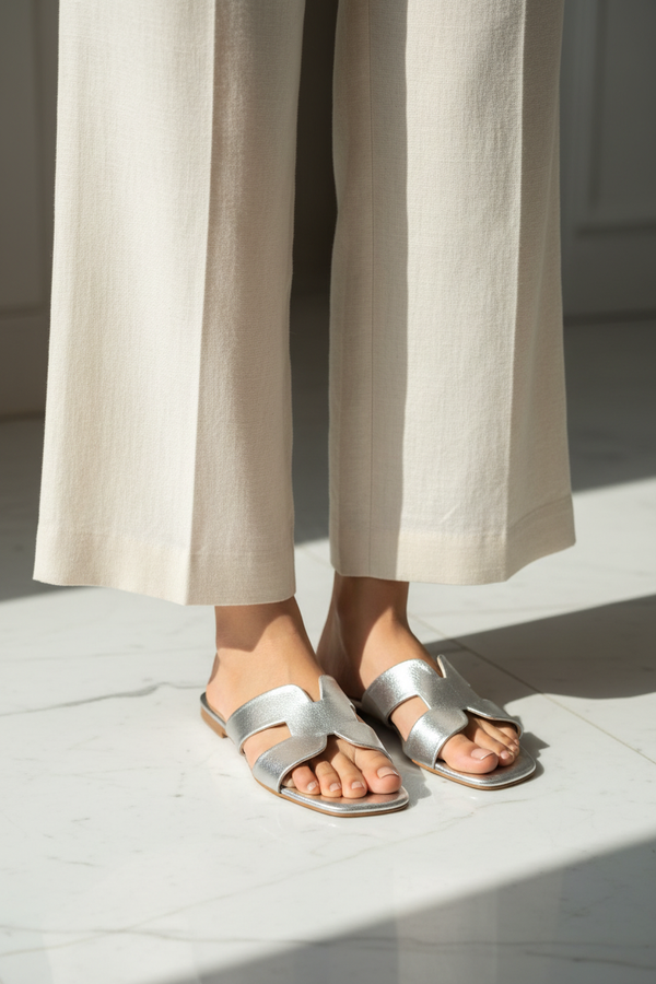 Metro Silver H-Strap - Lifestyle Feet Only